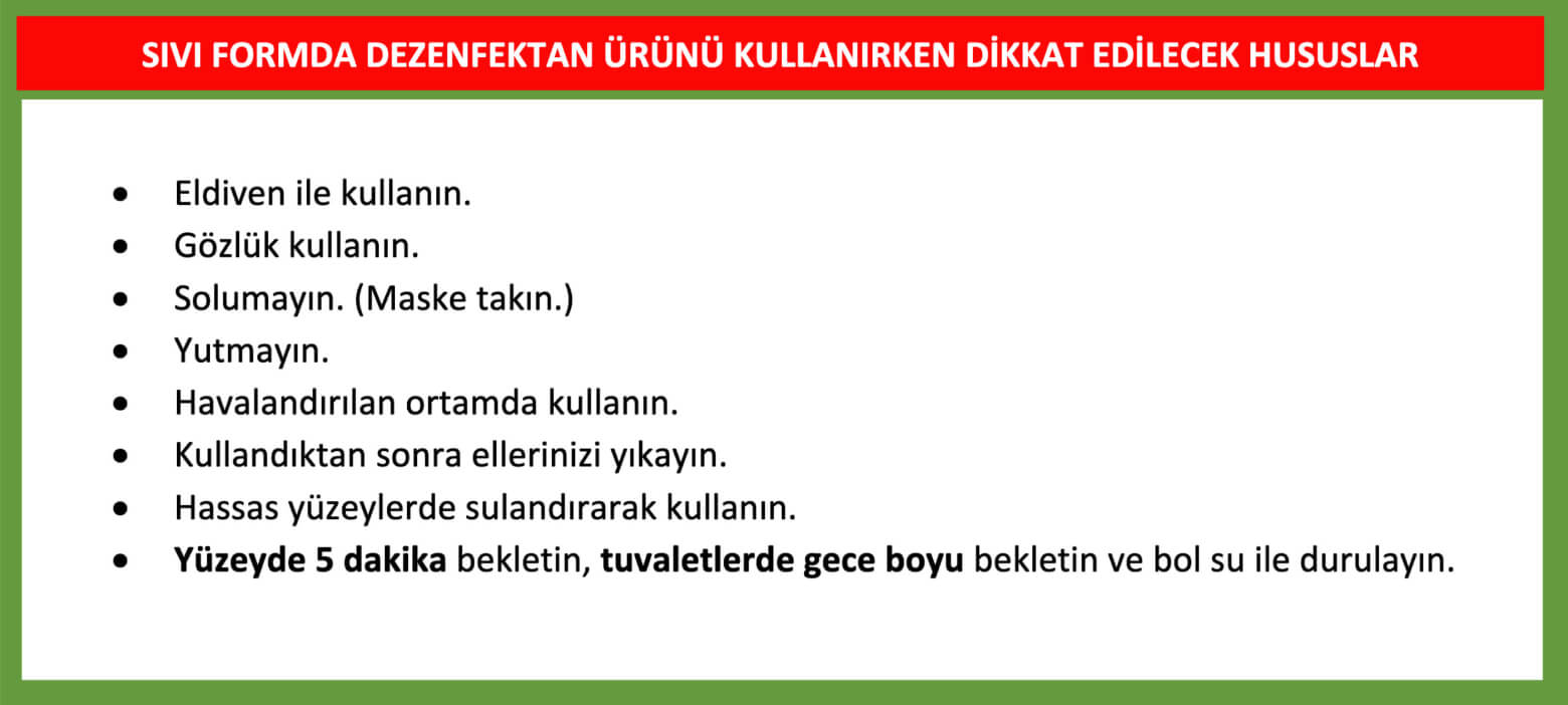 yüzey dezenfektanı